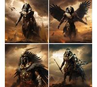 Greek God of War 4 Pack Diamond Painting Kits for Adults Diamond Art Kits Adults Full Drill Diamonds Dots Kits with Crystal Art Kits Gem Art Kit for Adults, Diamond Dot Kits for Home Decor 30x30cm