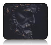 Gr od Zeus Statue Mouse Pad, Non-Slip Rubber Base Gaming Mousepad with Smooth Surface, Waterproof Desk Mat for Laptop, Office, Home, 10.2 x 8.3 Inch, Mythology Themed Decor