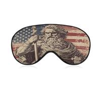 Gr od Zeus U.S. Flag Vintage Comfortable Sleep Mask with Adjustable Strap Soft Eyeshade for Night Sleeping Flight Nap Travel