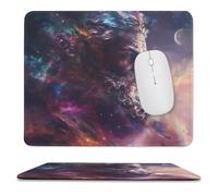 Greek God Zeus Universe Mouse Pad Waterproof Ultra-Thin Non-Slip Rubber Base Square Mouse Mat Gaming Mousepad 9.8"x11.8"