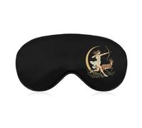 Greek Goddess Artemis Soft Sleep Masks for Men Women Silk Eye Mask with Adjustable Strap Comfortable Blindfold Eyeshade