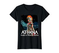 Gr oddess Athena Greek Mythology Value Graphic T-Shirt, Women, Black, M