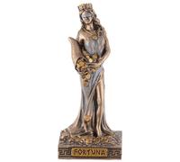 Greek Goddess Fortuna with Horn of Fountain, Made of Artificial Stone, Painted with Bronze Paint by Veronese