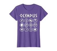 Greek Gods and Goddesses of Greek Mythology T-Shirt, Women, Purple Heather, Medium