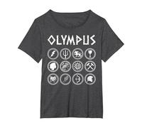 Greek Gods and Goddesses of Greek Mythology T-Shirt, Women's Plus, Dark Heather Grey, 3X