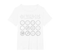 Greek Gods and Goddesses of Greek Mythology T-Shirt, Women's Plus, White, 2X