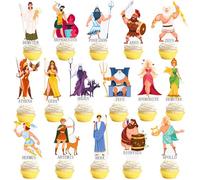 greek Gods Cupcake Toppers 48PCS Mythology Cake Decorations Greek Goddess Party Picks for Ancient Myths and Legends Birthday Decorations