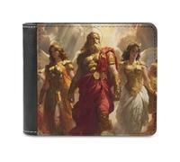 Greek Gods Goddesses Men's Wallet Bifold RFID Blocking Wallet Slim Billfold Pocket with Card Holders for Women