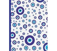 Greek Hardcover Journal with Iconic Evil Eye Protection Symbol, 8.5 x 11 Notebook: Notebook to manage your ScheduleAgenda, Recipes, Meetings, Goal ... Goals, Dreams, Write Wish Lists, Memories