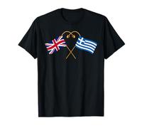 Greek heritage UK Greece British Flag Greek Flag T-Shirt