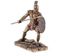 Greek Hero Achilles, Battle of Troy, Miniature, Artificial Stone, Hand Coloured with Bronze Colour by Veronese