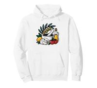 Greek Home Cook Herb Spice Pantry Illustration Art Herbs Pullover Hoodie