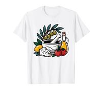 Greek Home Cook Herb Spice Pantry Illustration Art Herbs T-Shirt