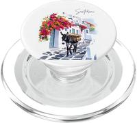 Greek Island Santorini Donkey in traditional Greek village PopSockets PopGrip for MagSafe