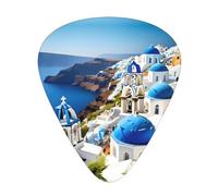 Greek Island Sea View Print 12 Pieces Guitar Picks For Guitars And Ukulele, Unique Guitar Present