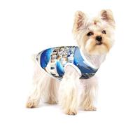 Greek Island sea View Print Lightweight Tank Top for Dogs Dog Shirts for Small Dogs Stretchy T Shirts Sleeveless Vest