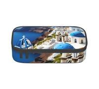 Greek Island Sea View Print Storage Bag for Business Office, Pencil Case, Pencil Case, Makeup Bag, Makeup Bags, Greek Island Sea View, One Size