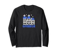 Greek Islands Vacation Cruise Outfit, Santorini Souvenir Long Sleeve T-Shirt