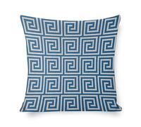 Greek Key Border Cushion Cover,Greek Key, Cerulean Blue And White Throw Pillow Case Home Decorative for Living Room Bedroom Sofa Chair 50 x 50 cm Pillowcase