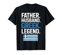 Greek Legend Father Husband Identity with Flag T-Shirt
