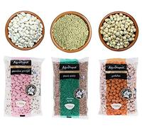 Greek Legumes | Traditional Pack with Big White Butter Beans 500g + Lentils 500g + Chickpeas 500g | Total 1.5kg