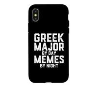 Greek Major By Day Memes Night Classical Studies Student Case for iPhone X/XS