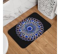 Greek Mataki Matiasma Evil Eye Doormat Washable Floor Mats Low Profile Barrier Mat For Kitchen Patios Outdoor 40X60Cm