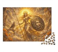 Greek Mythology Athena 1000 Piece Jigsaw Puzzle,Stress Relief,Great Gifts,Home Wall Decor,Whimsical Challenge,Premium Cardboard,Adults & Kids 14+,Educational Toy 52x38cm