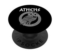 Greek Mythology Athens Athenian Owl Suitable for Men Women. PopSockets Adhesive PopGrip
