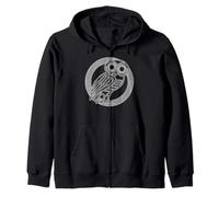 Greek Mythology Athens Athenian Owl Suitable for Men Women. Zip Hoodie