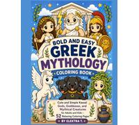 Greek MYthology-Bold and Easy coloring book: Gods, Goddesses, and mythical creatures