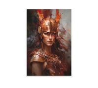 Greek Mythology Goddess Athena Wartime Portrait Poster Poster Painting Canvas Wall Art Living Room Posters Painting 16x24inch(40x60cm)