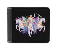 Greek Mythology Graces Riding Horse Classic Mens Wallets Women Slim Bifold Wallet Card Holder for Front Pocket