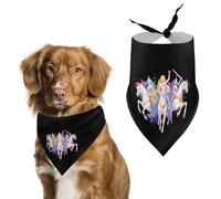 Greek Mythology Graces Riding Horse Cute Dog Bandana Triangle Adjustable Washable