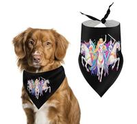 Greek Mythology Graces Riding Horse Cute Dog Bandana Triangle Adjustable Washable Cat Scarf Pet Accessories