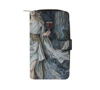 Greek Mythology Hecate Goddess Wallets for Men Women Clutch Purse with Buckle Card Holder Large Capacity