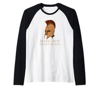 Greek Mythology - Make Troy Great Again - Trojan War Raglan Baseball Tee