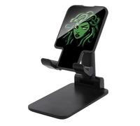 Greek Mythology Medusa Folding Cell Phone Stand for Desk Adjustable Height Portable Cellphone Cradle for Office