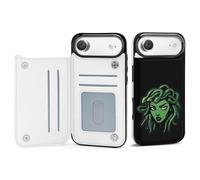 Greek Mythology Medusa Phone Case Compatible with iPhone 17/17 Air/17 Pro/17 Pro Max Flip Protective Cover with Card Holder