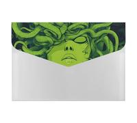 Greek Mythology Medusa Printed Expanding File Organizer with 6 Pockets Portable Receipt Organizer for Home Office