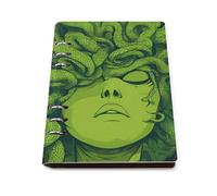 Greek Mythology Medusa Printed Notebook Binder A5 6 Metal Ring Slim Foldable Reusable Notepad Daily Work