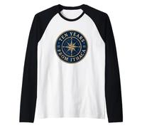 Greek Mythology Odyssey Compass Rose Ten Years from Ithaca Raglan Baseball Tee
