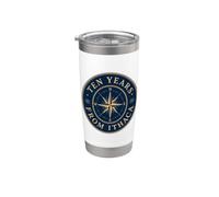 Greek Mythology Odyssey Compass Rose Ten Years from Ithaca Stainless Steel Insulated Tumbler