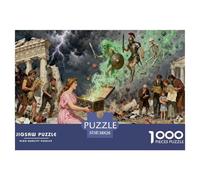 Greek Mythology Wooden Jigsaw Puzzle Waterproof 1000 Piece Puzzles for Adults Fun Challenging Games