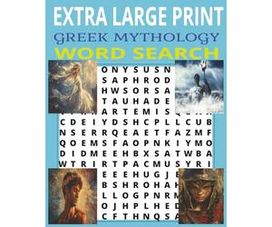 Greek Mythology Word Search Book: Ancient Greece, Myths, Legends and Heroes. puzzle book for Seniors, Adults and Teens.