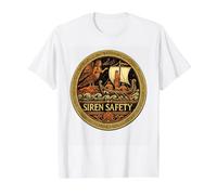 Greek Mythologys Siren Ancient Greece Design Artwork Sea Value Graphic T-Shirt, Men, White, L
