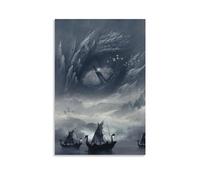 Greek Norse Mythology Gods Poster Jormungandr Tapestry Wall Art Poster Prints Home Decor Picture Canvas Painting Posters 08x12inch(20x30cm)