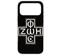 Greek Orthodox Phos Zoe Cross Christogram Case for iPhone 17 Pro Max