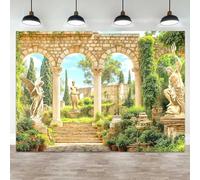 Greek Party Decorations Backdrops for Photoshoot, Ancient Greek Greece Palace Mythology Themed Picture Wall Backdrop for Photography Decor Banner, Photographic Studio Photo Backgrounds 10X10 FT