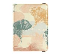 Greek Pastel Gingko Leather Passport and Vaccine Card Wallet Combo Vaccine Case Protector Cover Passport Holder Combo with Vaccine Card Slot Lightweight, Greek pastel gingko, One Size